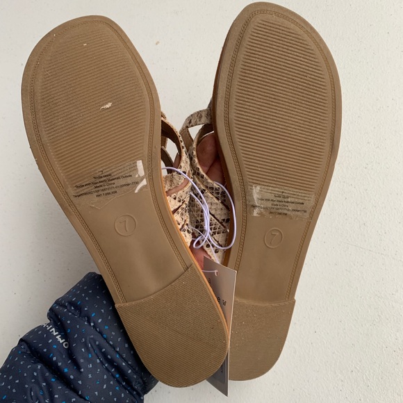 Snake Skin Strappy Sandals - Picture 5 of 5